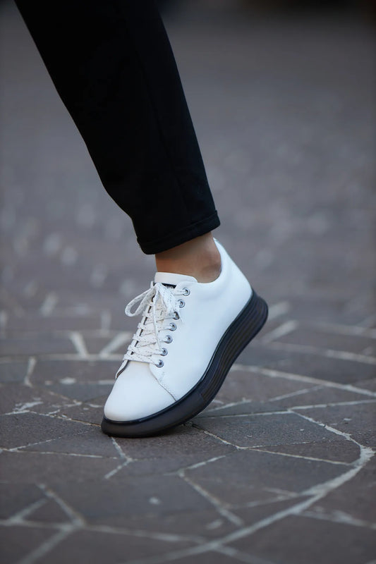 White Leather Sneakers