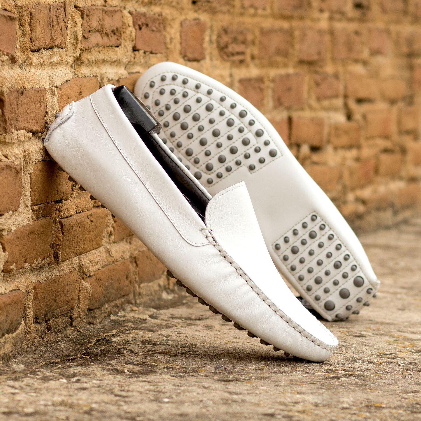 All White Driving Loafer 5883