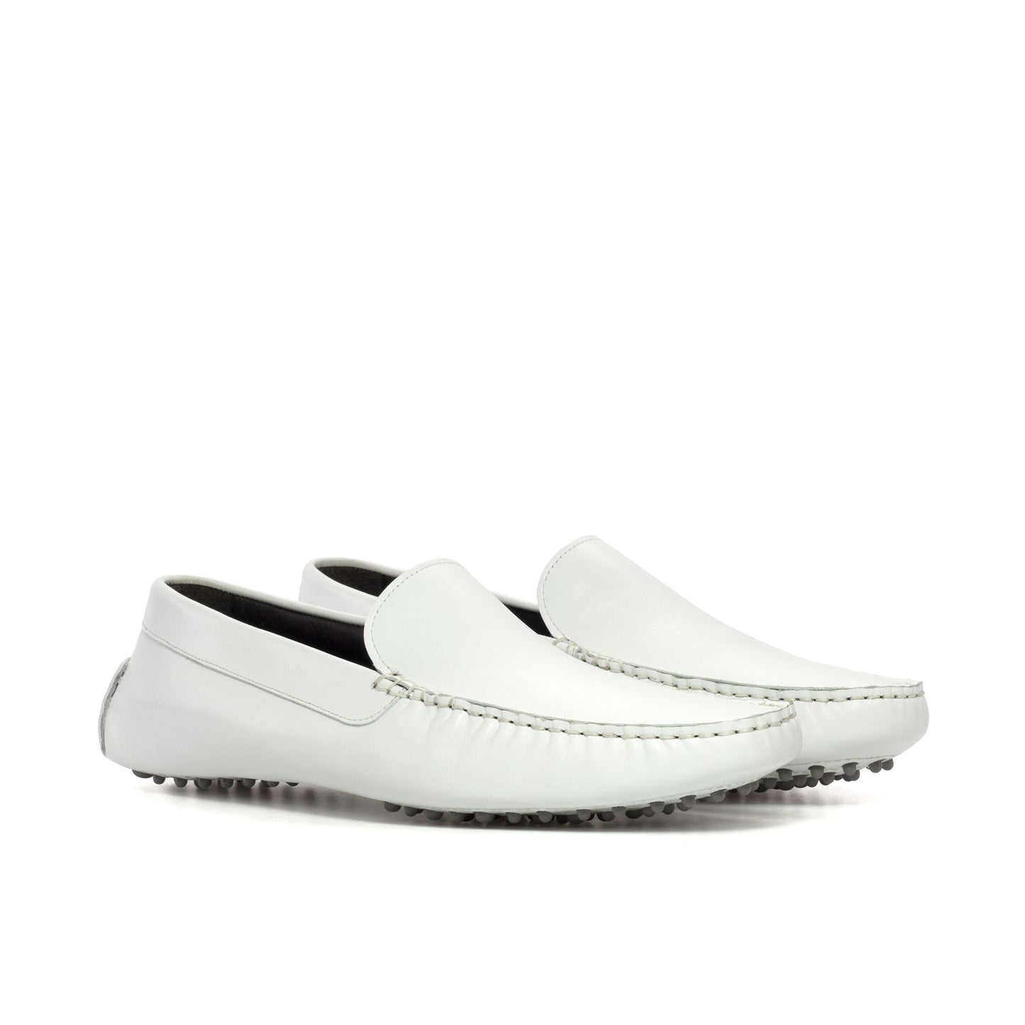 All White Driving Loafer 5883