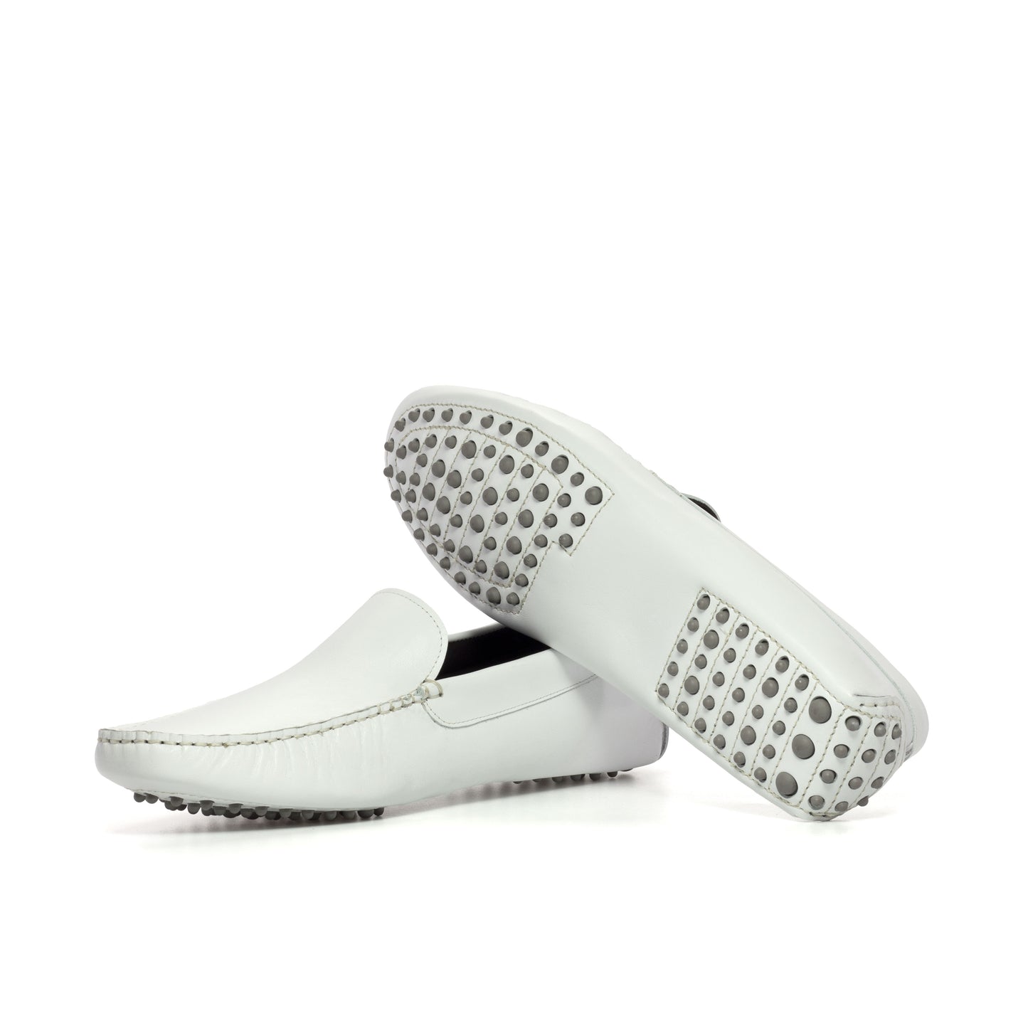 All White Driving Loafer 5883
