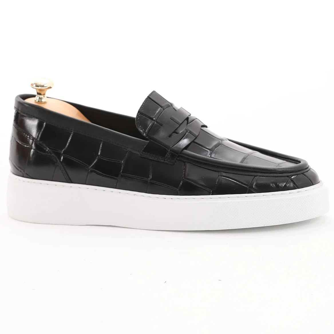 Black Croc Casual Wear F-416