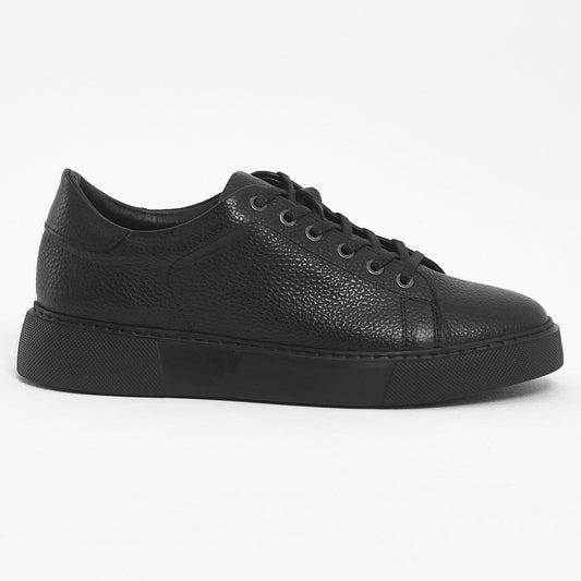 Black Leather Sneaker