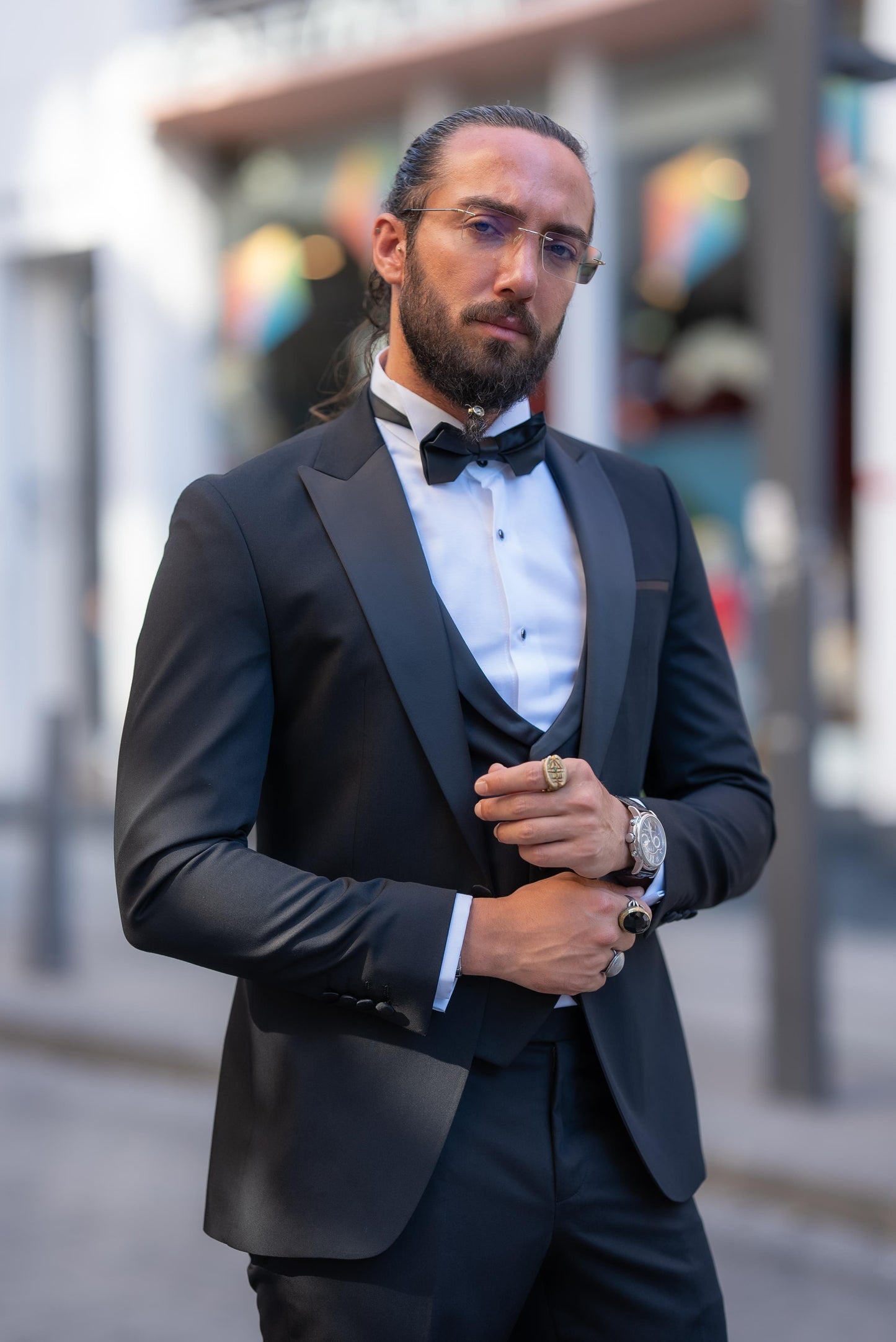 Black Slim Fit Men's Tuxedo Suit Exclusive
