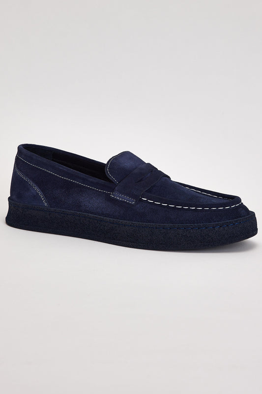 Blue Suede Casual Loafer
