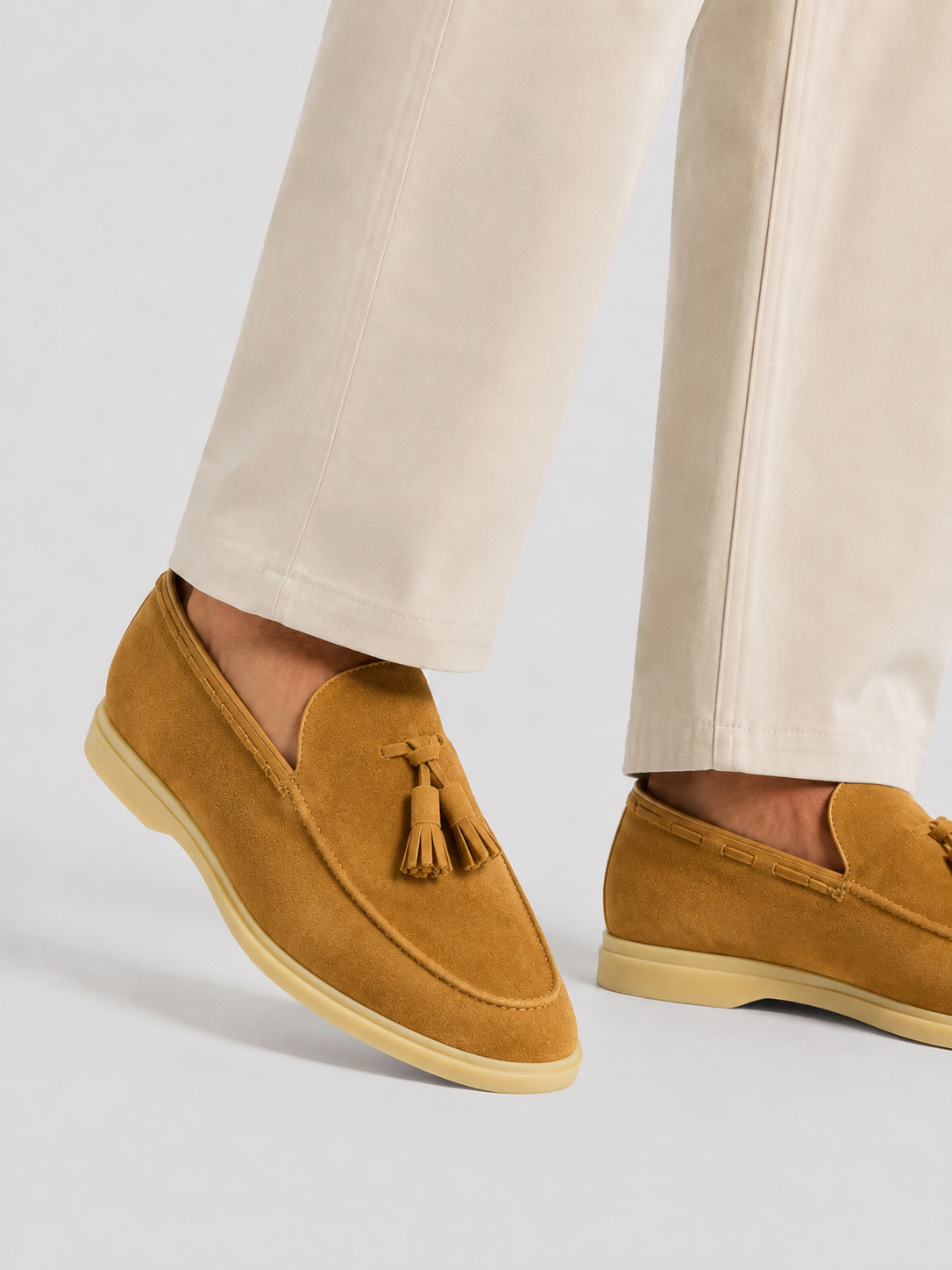 Suede Tassel Loafers