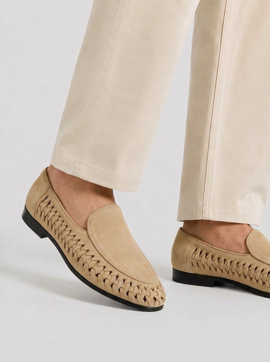 Men’s Woven Suede Loafers