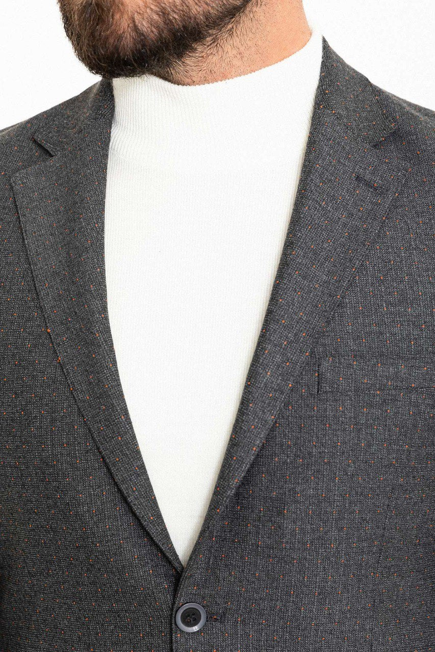 Grey Slim Fit Blazer MB-023