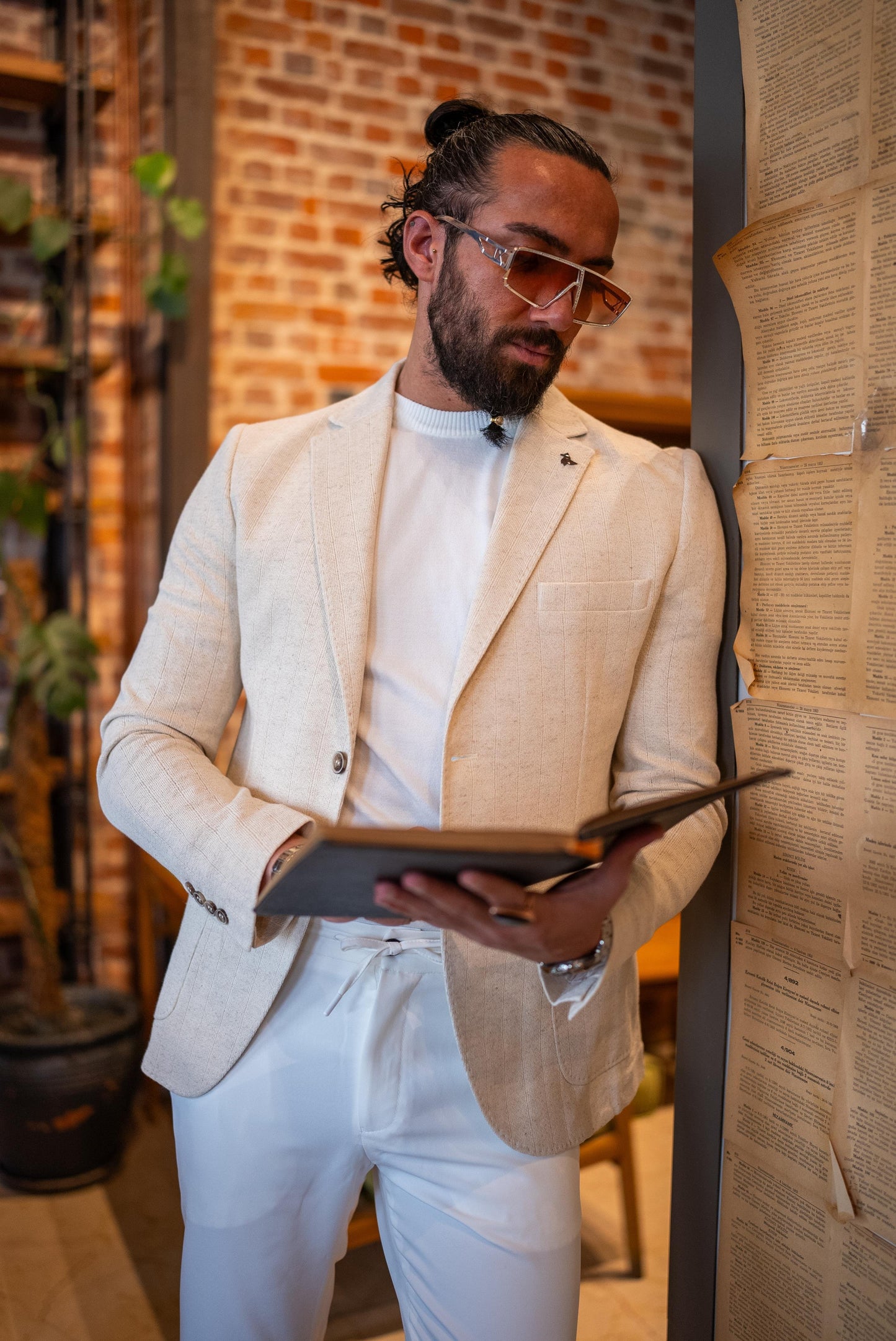 Skin Slim Fit Mono collar Blazer