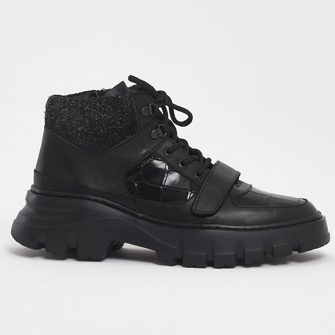 Black Croc Ankle Boots
