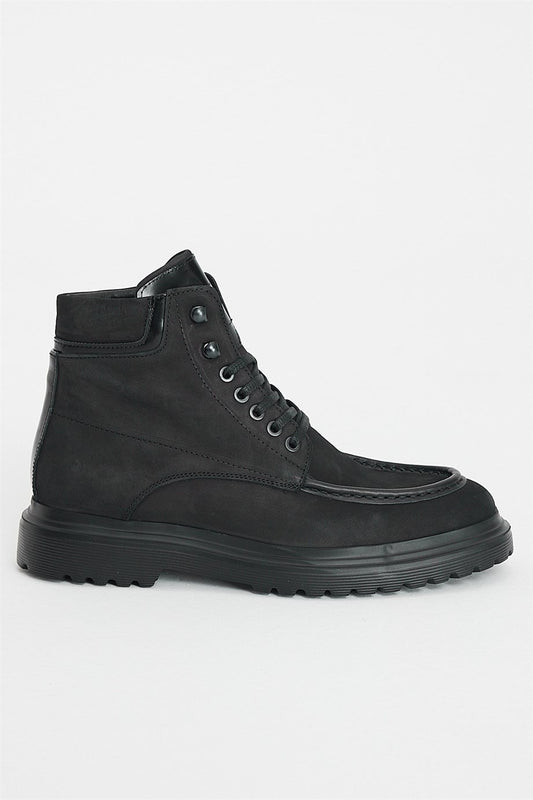 Black Nubuck Boots