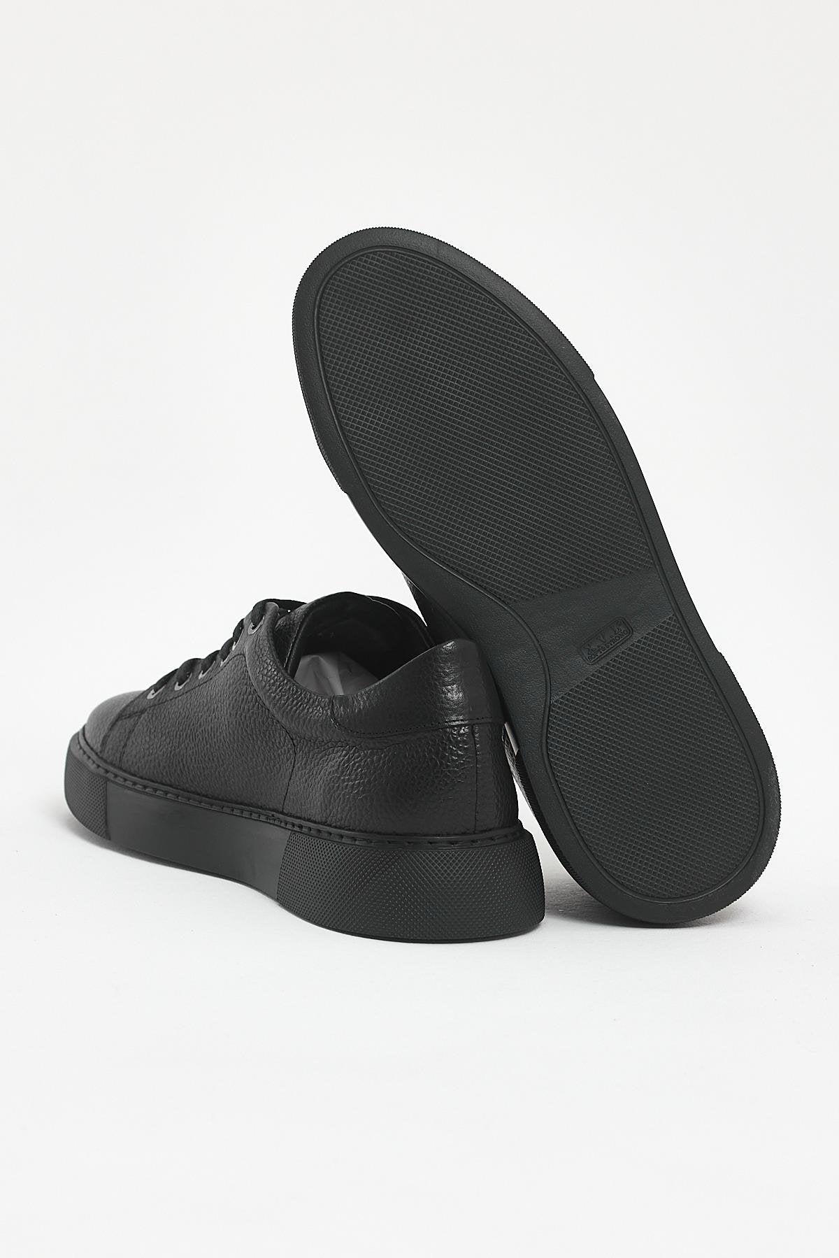 Black Leather Sneaker