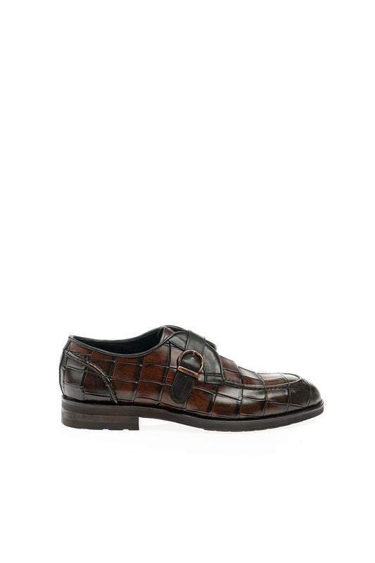 Brown Croc Single Monk