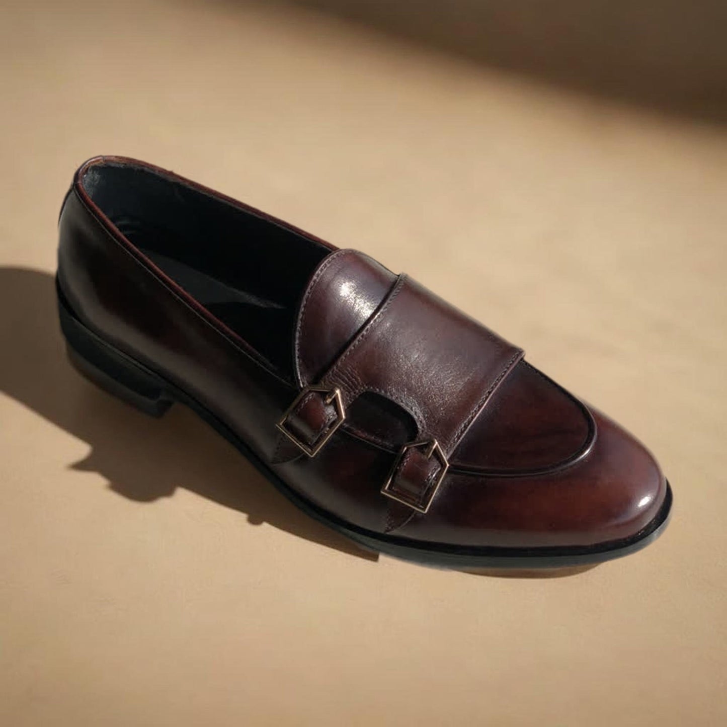Brown Double Monk Moccasin-AL46