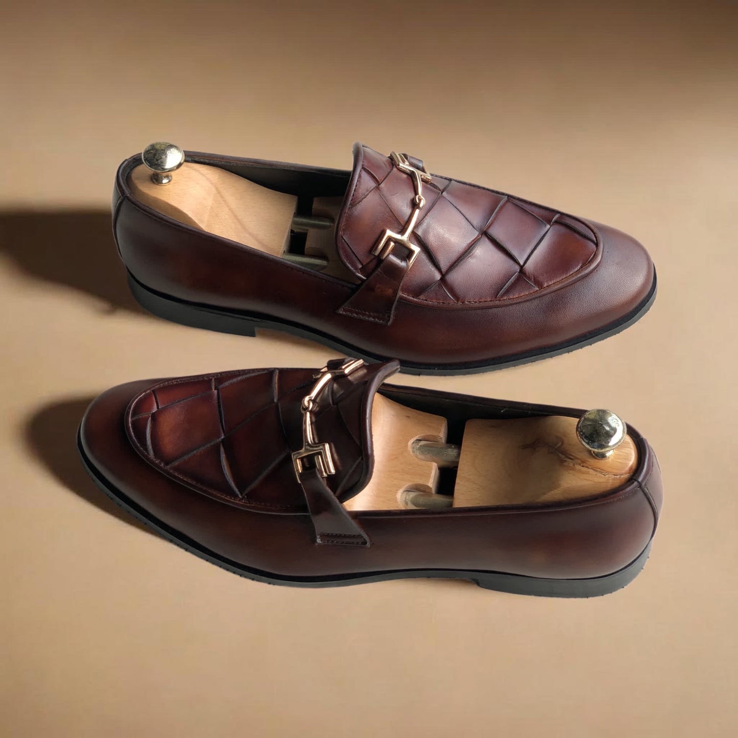 Brown Vamp Big Knitted Loafer-AL49