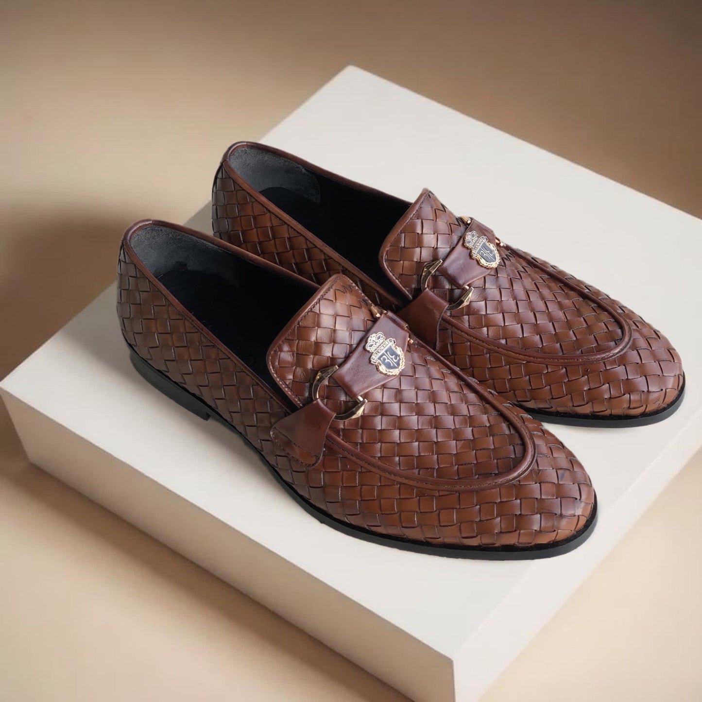Brown Fully Knitting Loafer-AL55