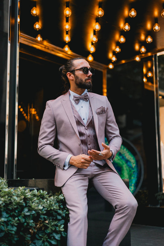 Burgundy 3 Piece Slim Fit Men Suits