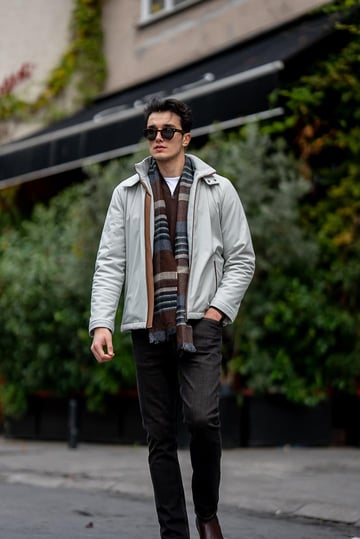 silver jacket