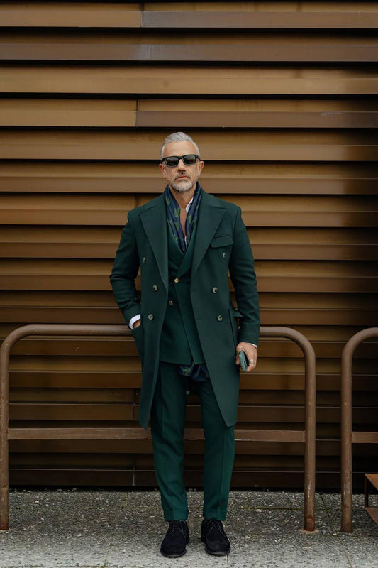 Emerald Bag Pocket Long Coat