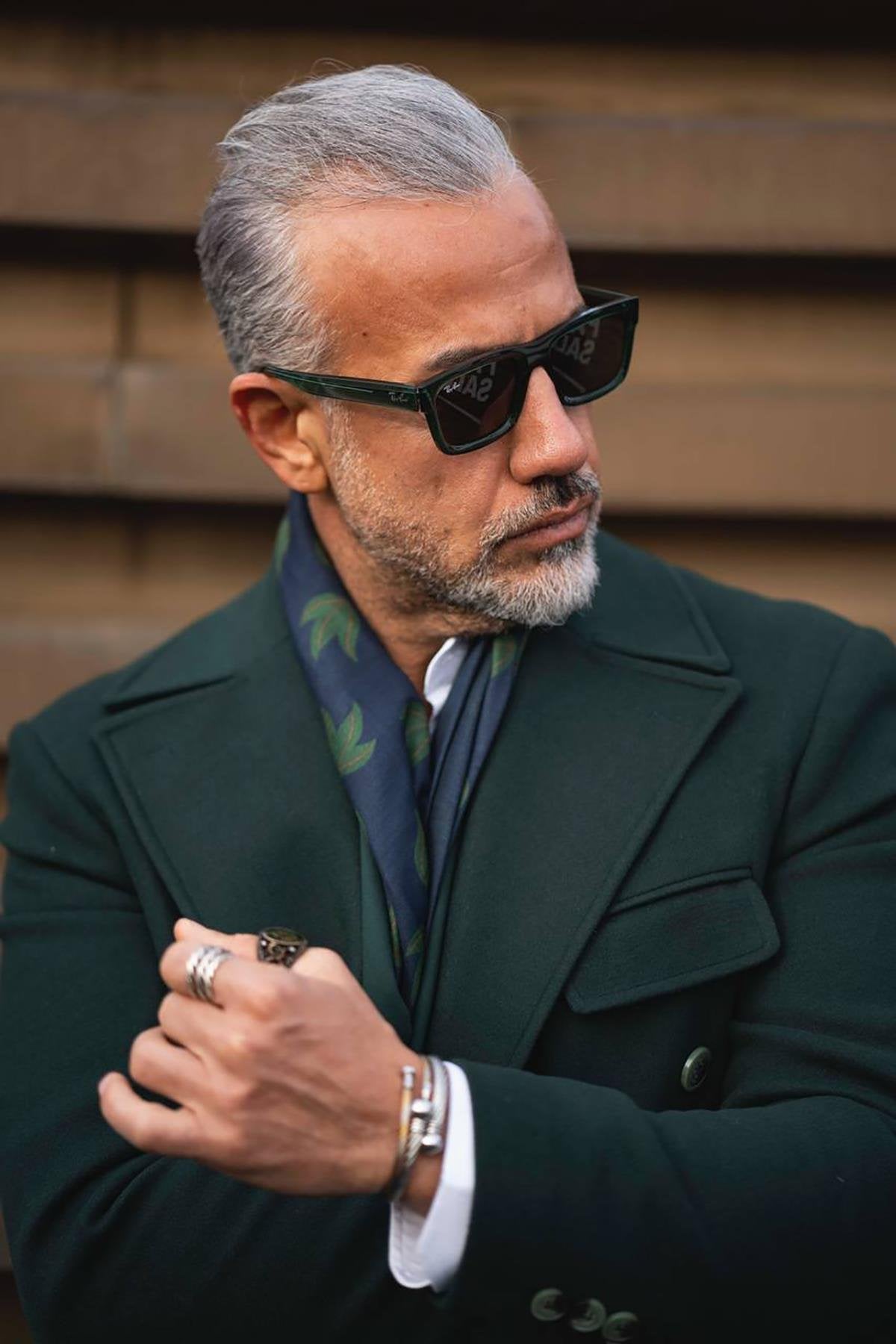Emerald Bag Pocket Long Coat