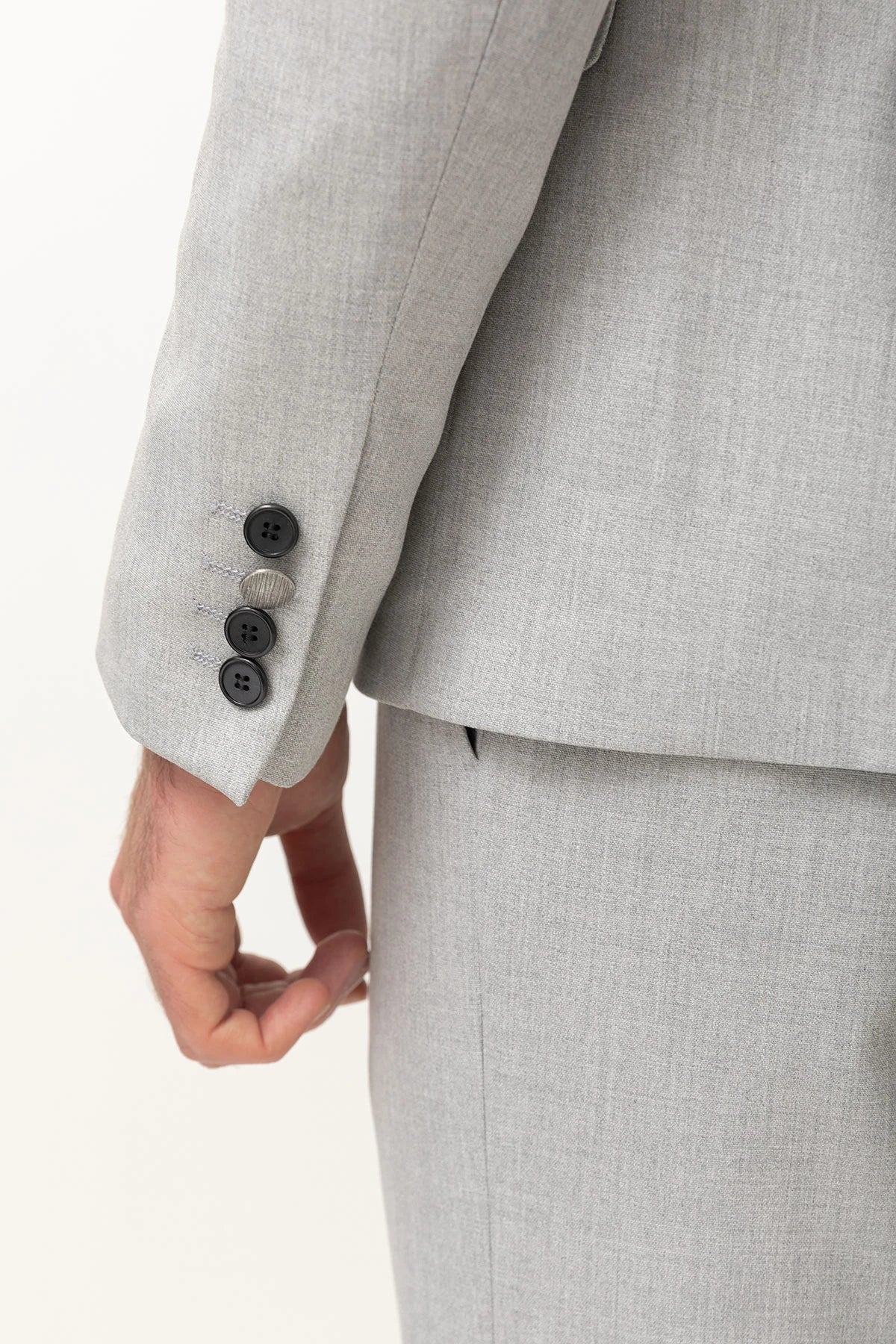 Grey Double Breasted Premium Men's Suit