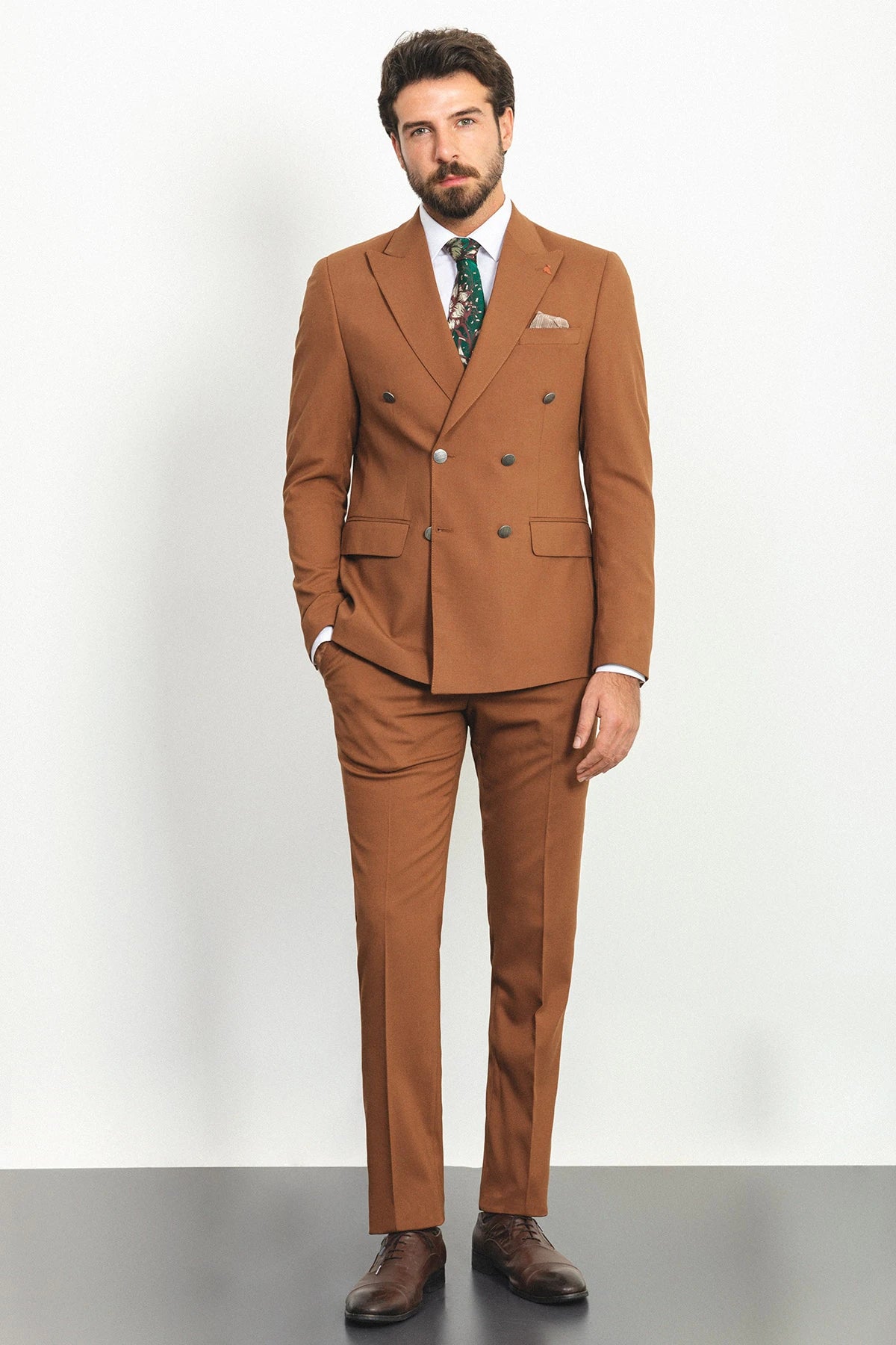 Tile Double Breasted Premium Men's Suit