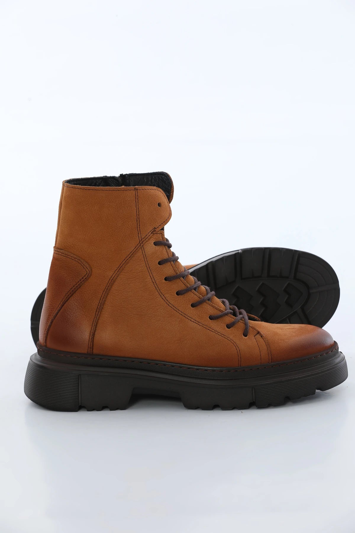 Tan Nubuck Leather Boots FB-0333