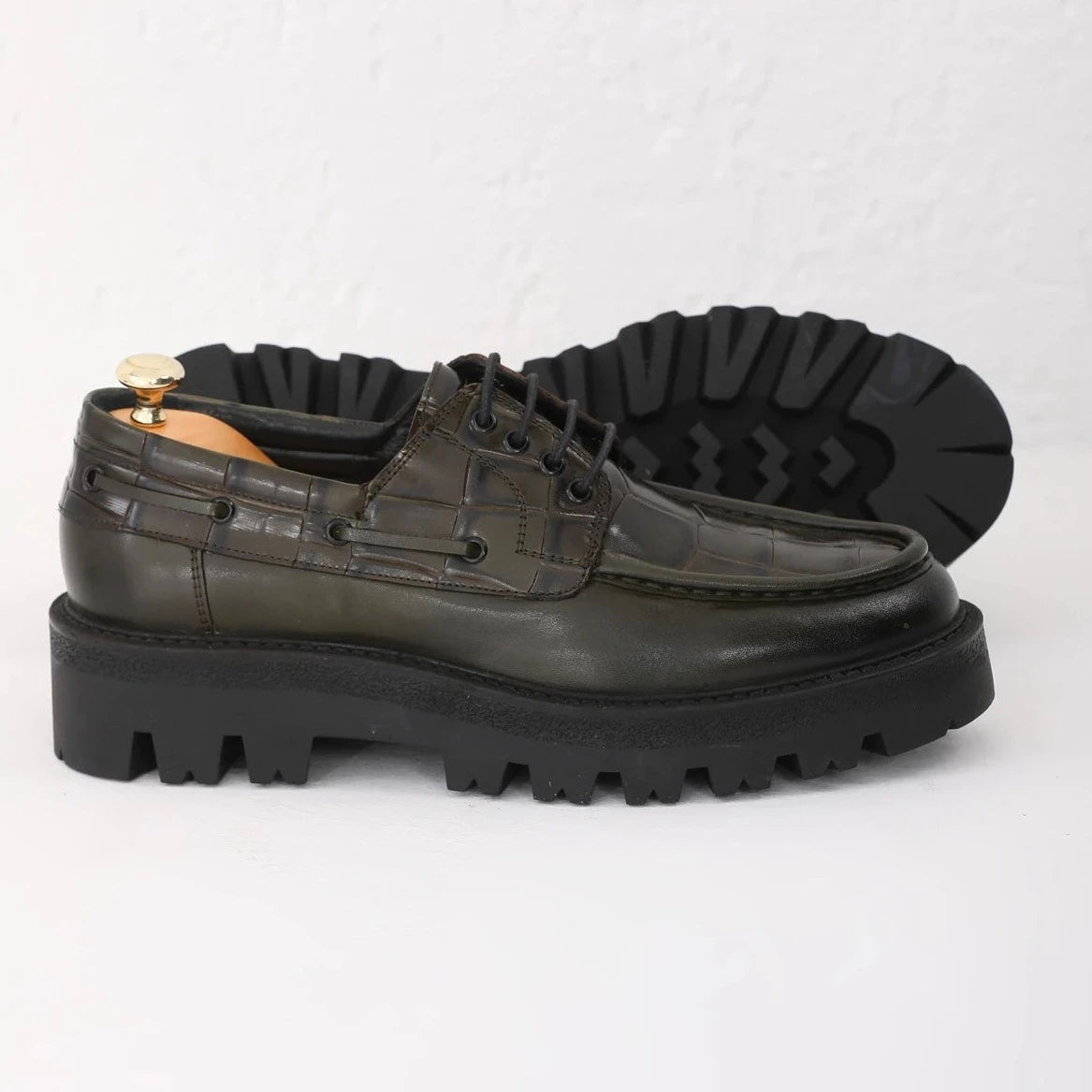 Khaki Croc Chunky Savio-512