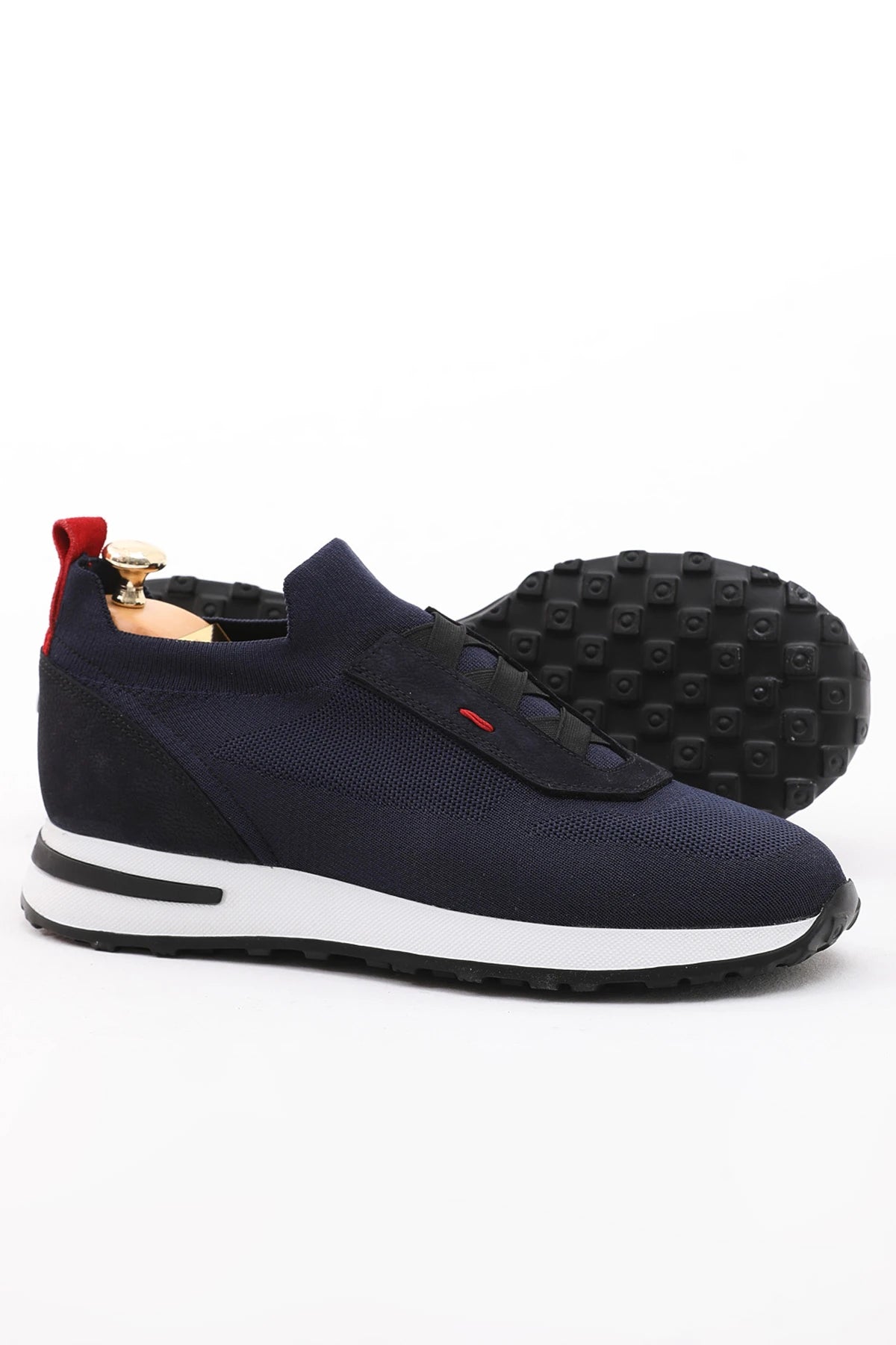 Blue Knitted Casual Runners