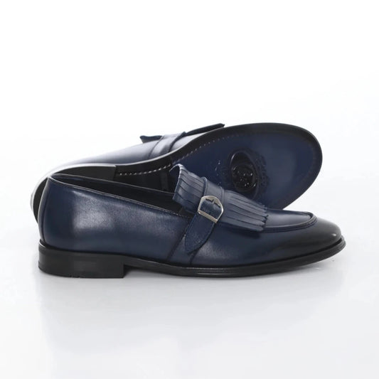 Blue Killtie Side Buckle Loafer