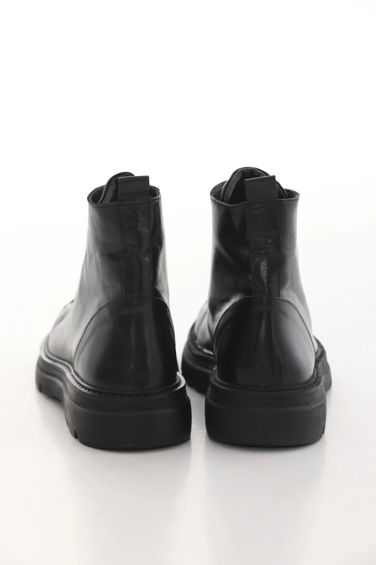 Black Calf Strap Eva Sole Boots FB-0335
