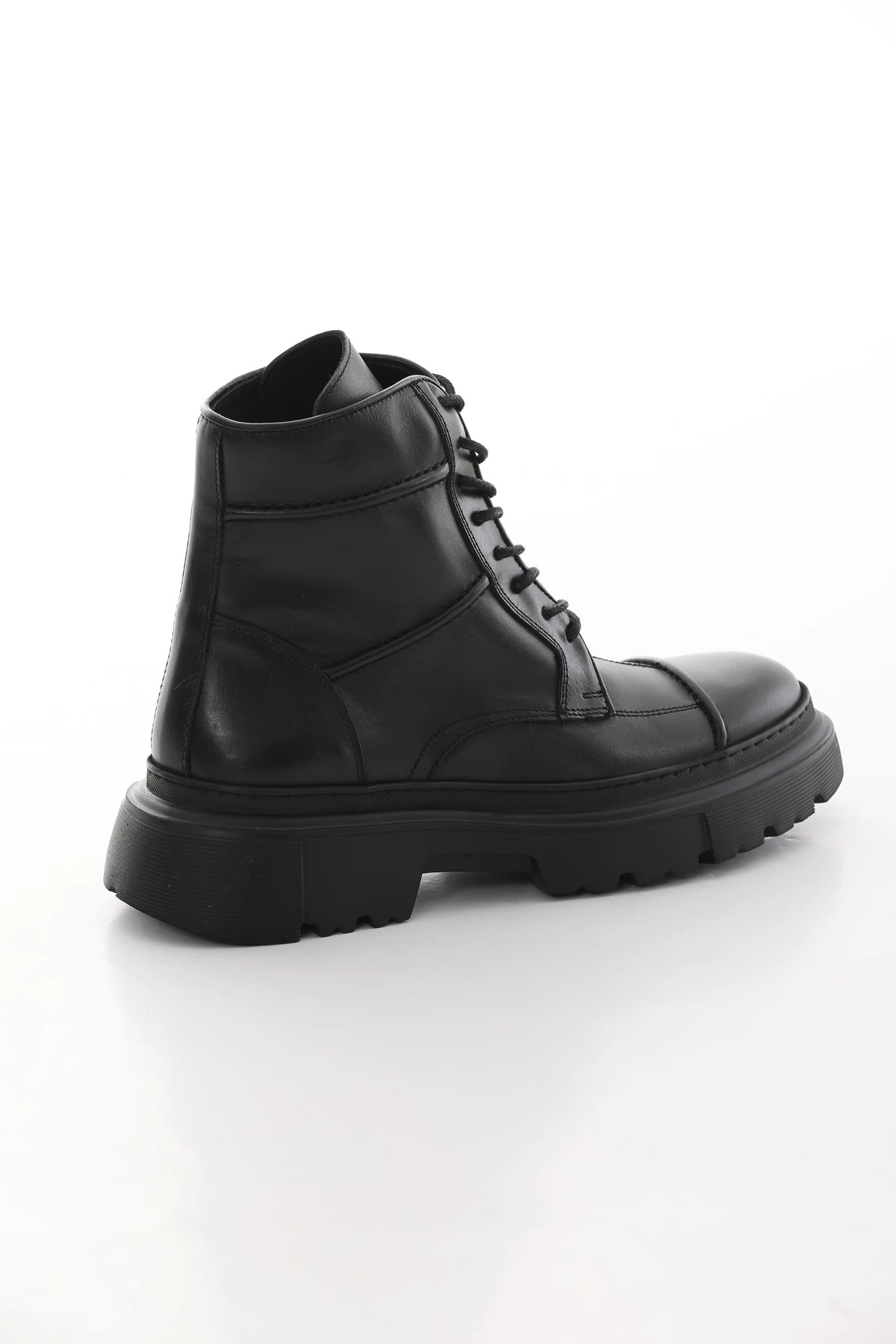 Black Laceup Boots FB-0339