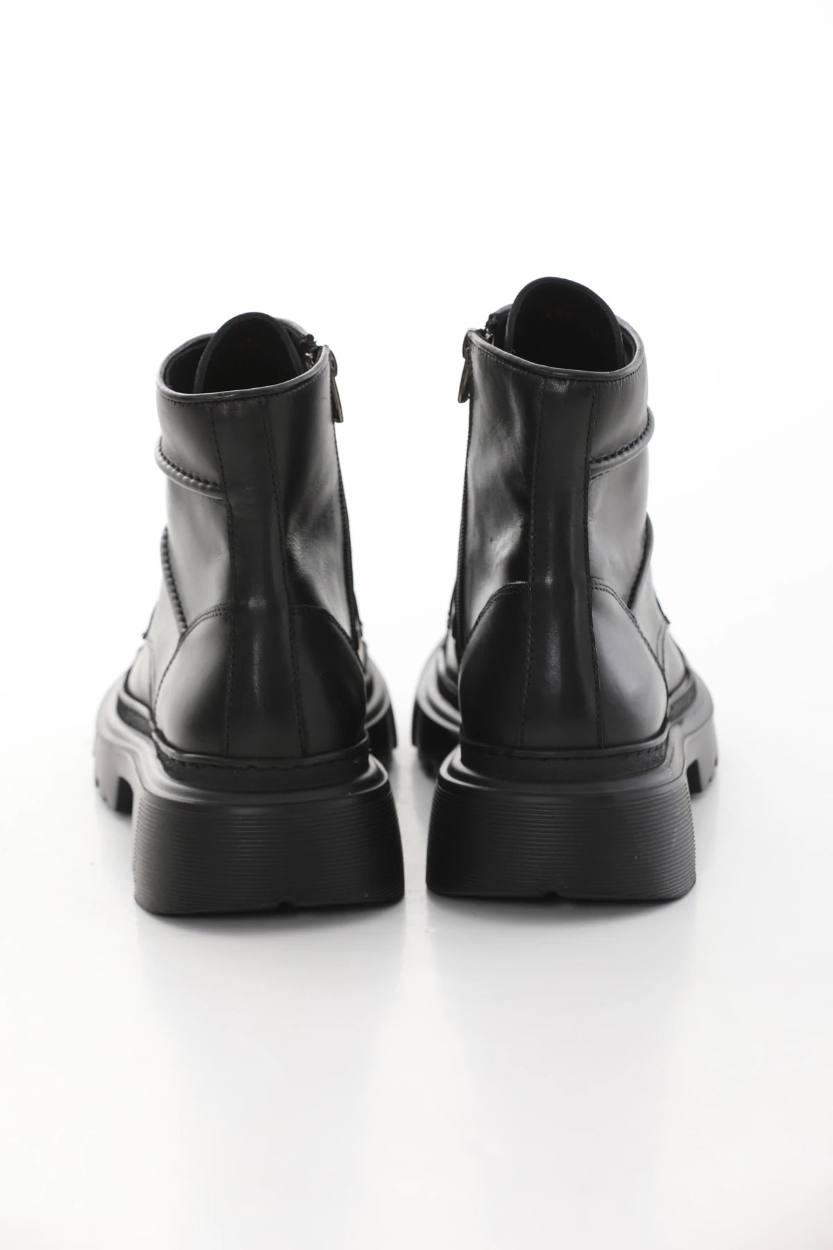 Black Laceup Boots FB-0339