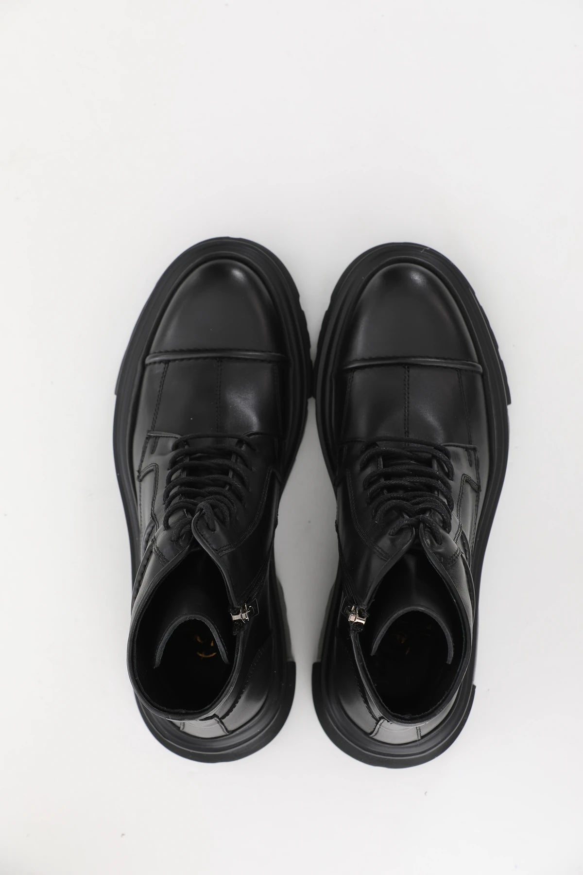 Black Laceup Boots FB-0339