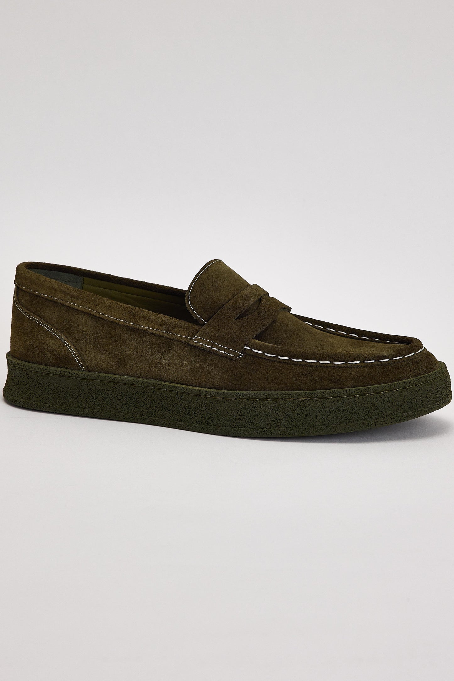 Khaki Suede Casual Loafer