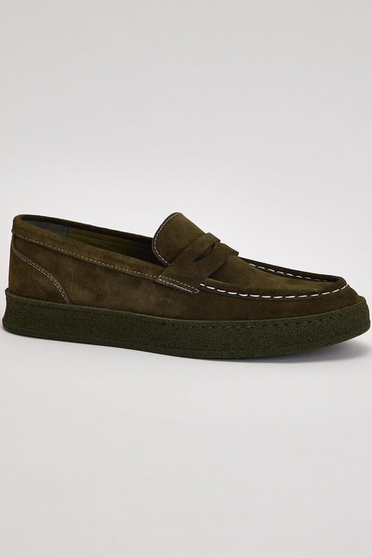 Khaki Suede Casual Loafer
