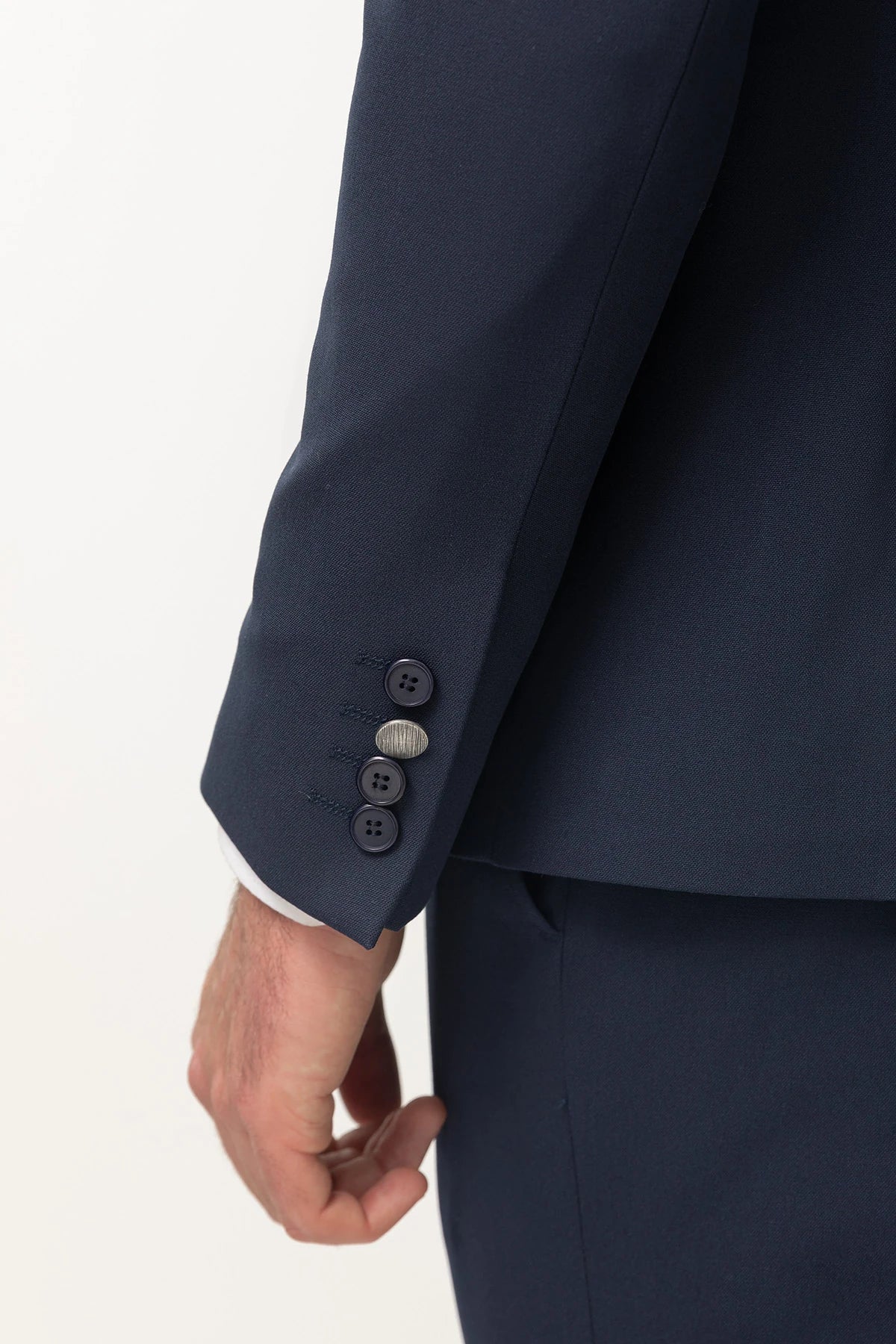 Navy Blue Double Breasted Premium Men's Suit