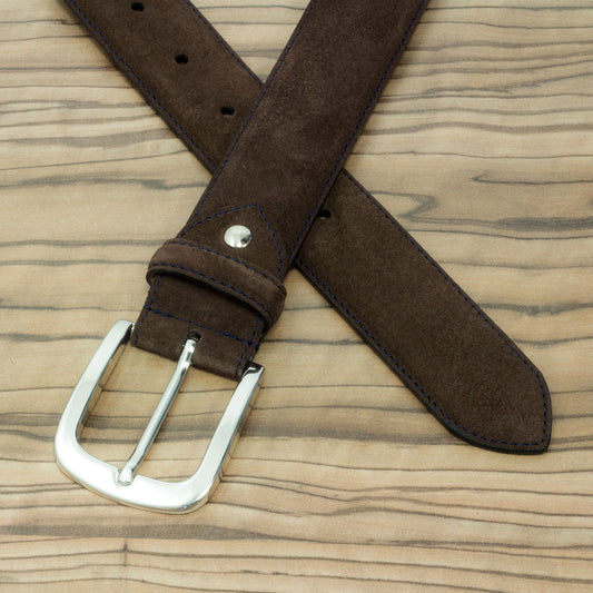 Dark Brown Lux Suede Hampton Belt