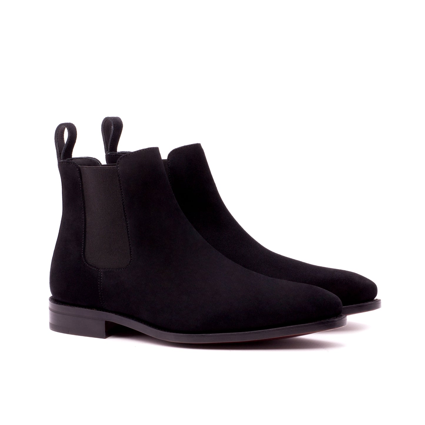 Black Lux Suede Chelsea Boots