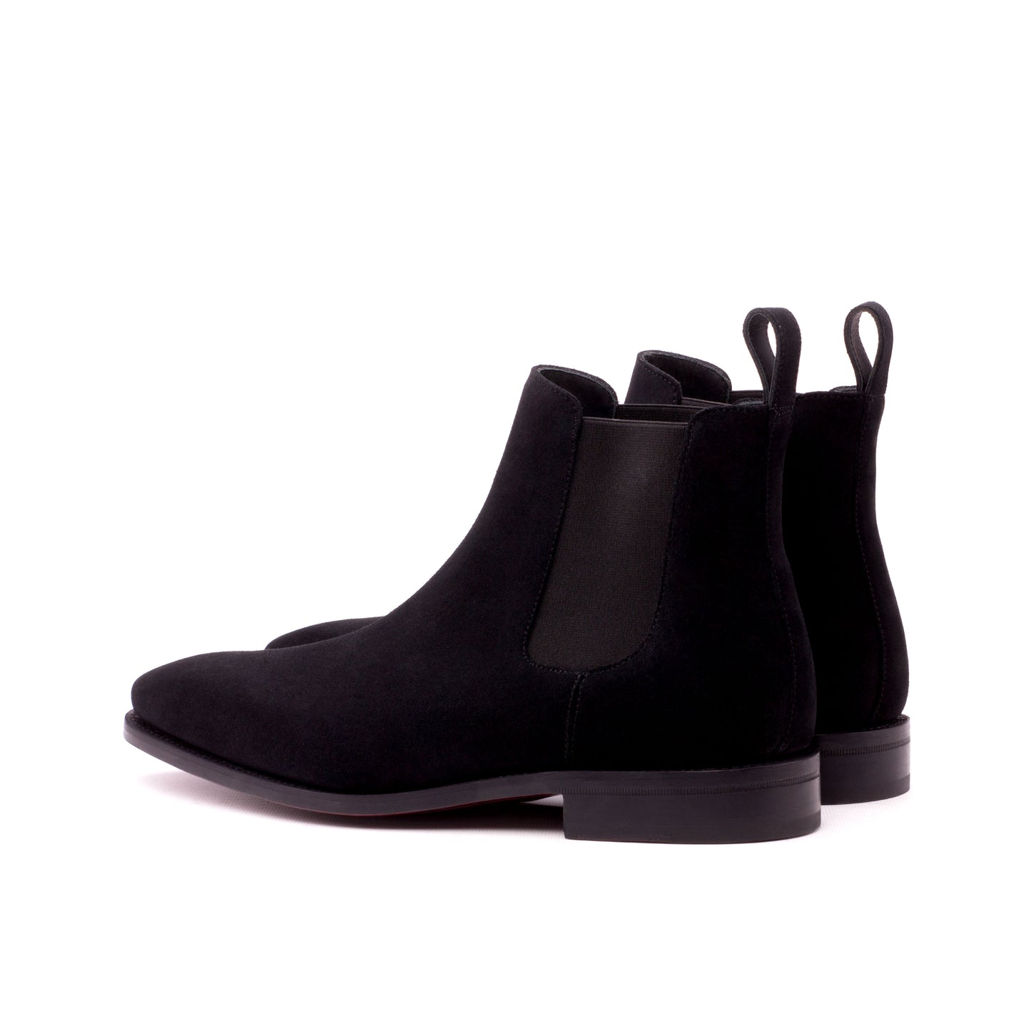 Black Lux Suede Chelsea Boots