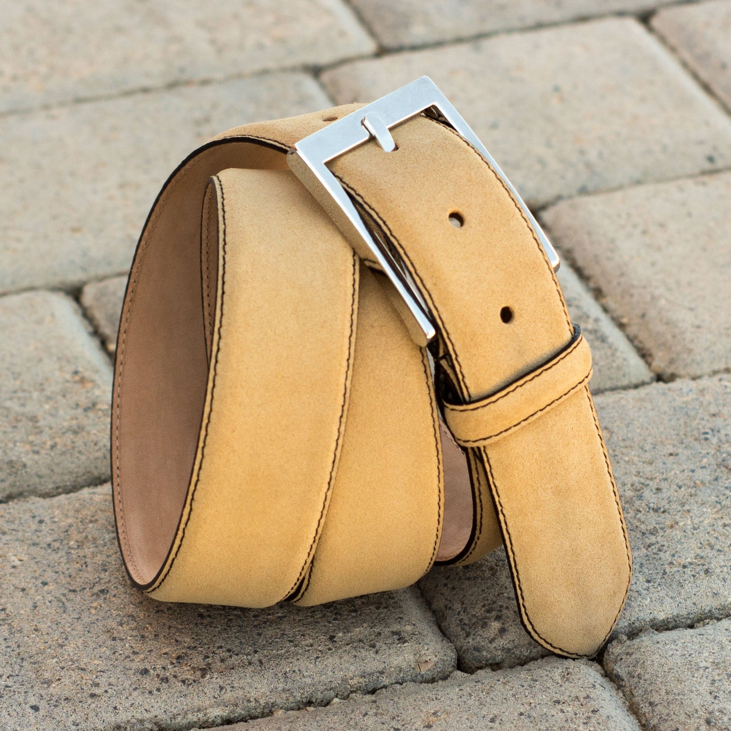 Sand Lux Suede Hampton Belt