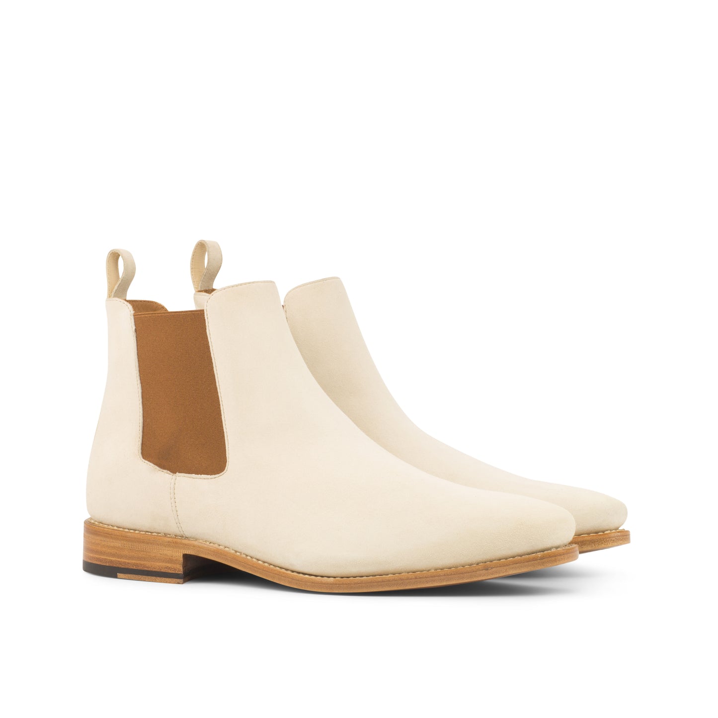 Ivory Kid Suede Chelsea Boots