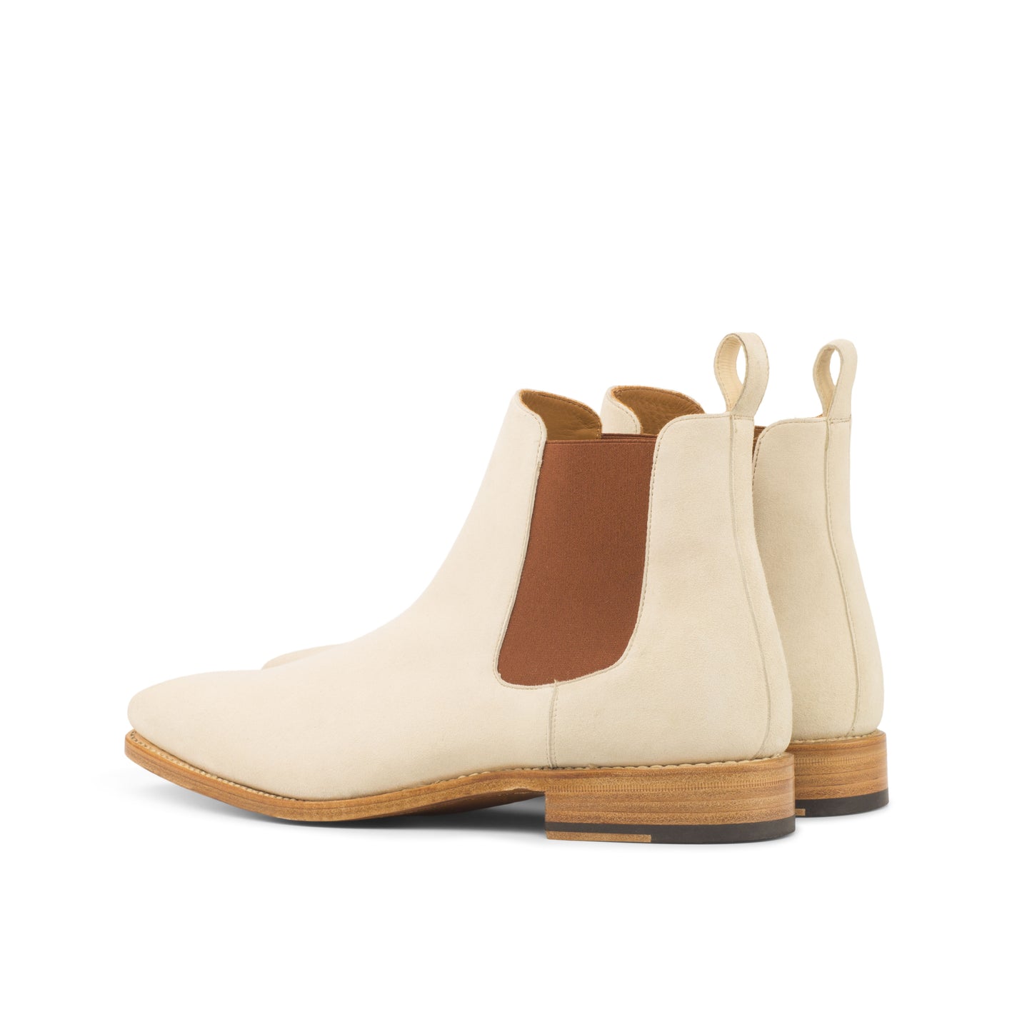 Ivory Kid Suede Chelsea Boots