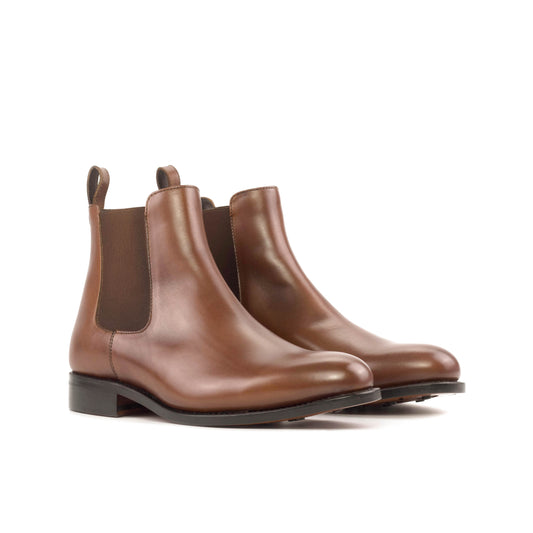 Med Brown Box Calf Chelsea Boots