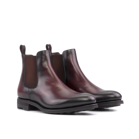 Burgundy Box Calf Chelsea Boots