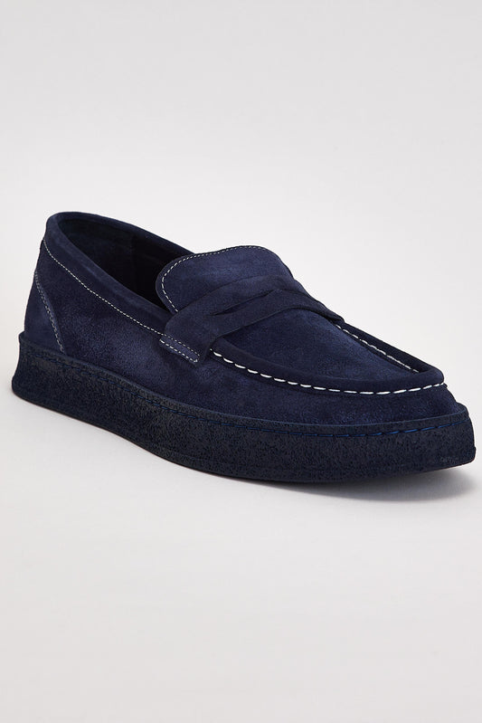 Blue Suede Casual Loafer