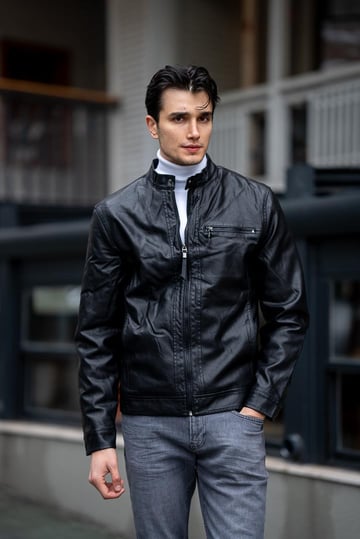 Hooded Leather Jacket