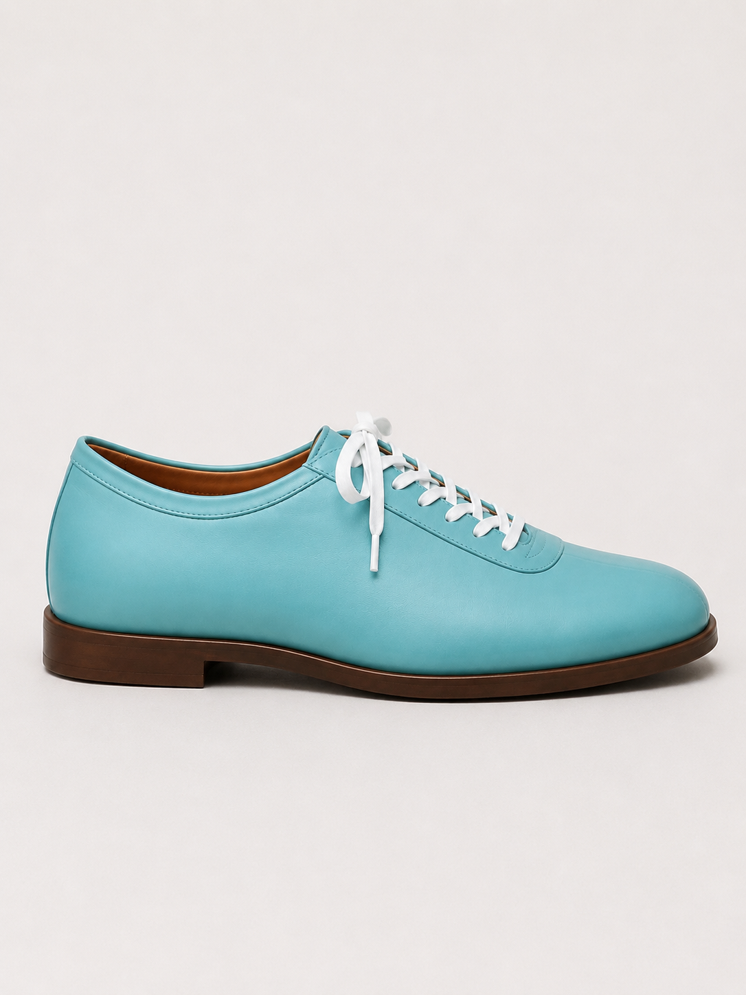 Turquoise leather Lace up