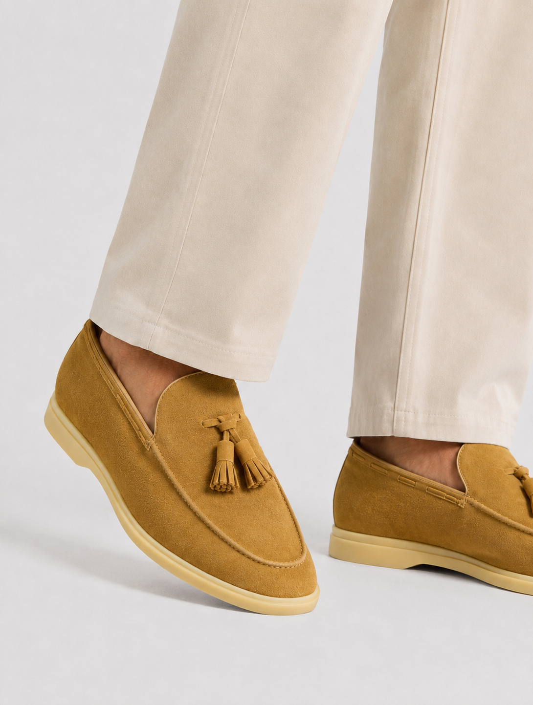 Suede Tassel Loafers