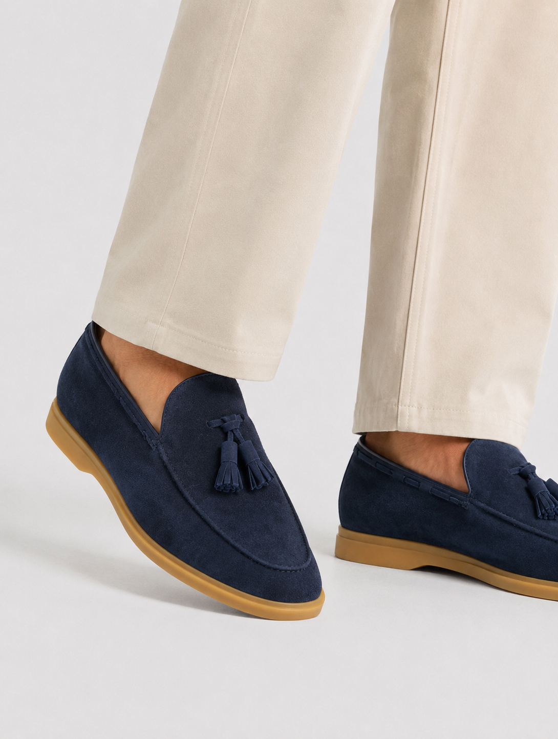 Suede Tassel Loafers
