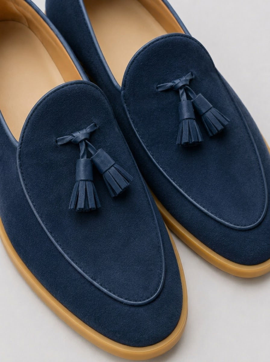 Suede Tassel Loafers